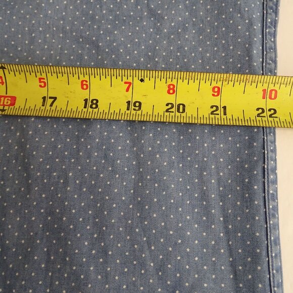 Uniqlo Blue Polka Dot Long Sleeve Button Down Collared Shirt Men Size L Chambray - Picture 10 of 12